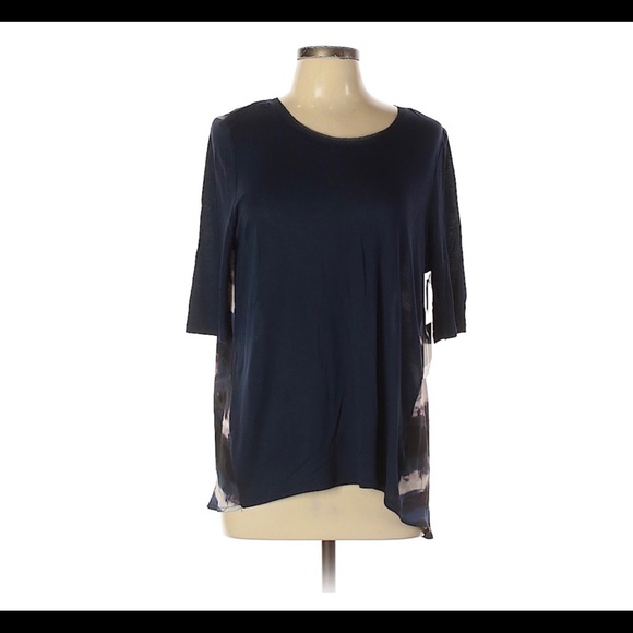 Simply Vera V. Wang black abstract print blouse - Picture 3 of 8